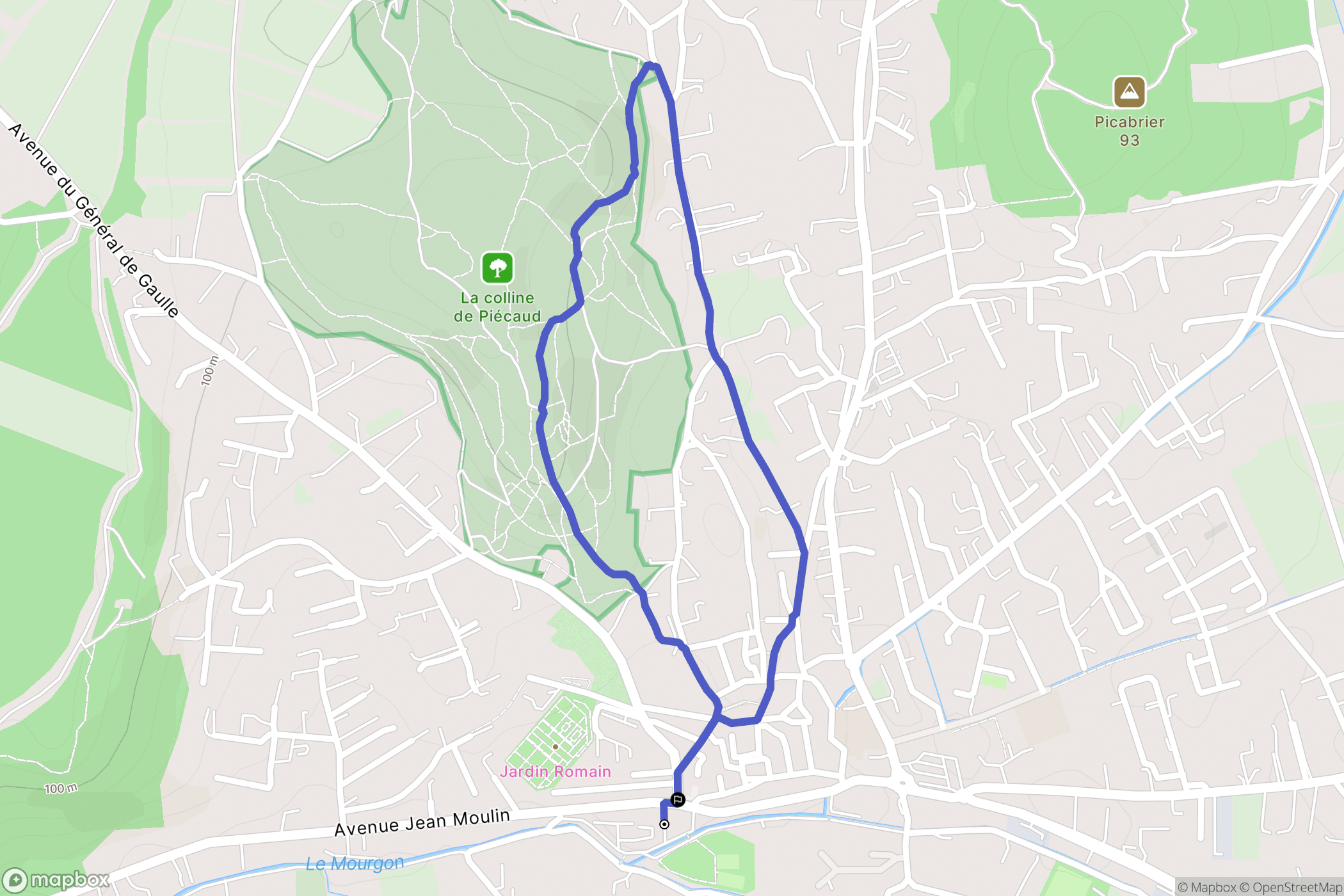 Caumont-sur-Durance : carte du parcours de randonnée - France