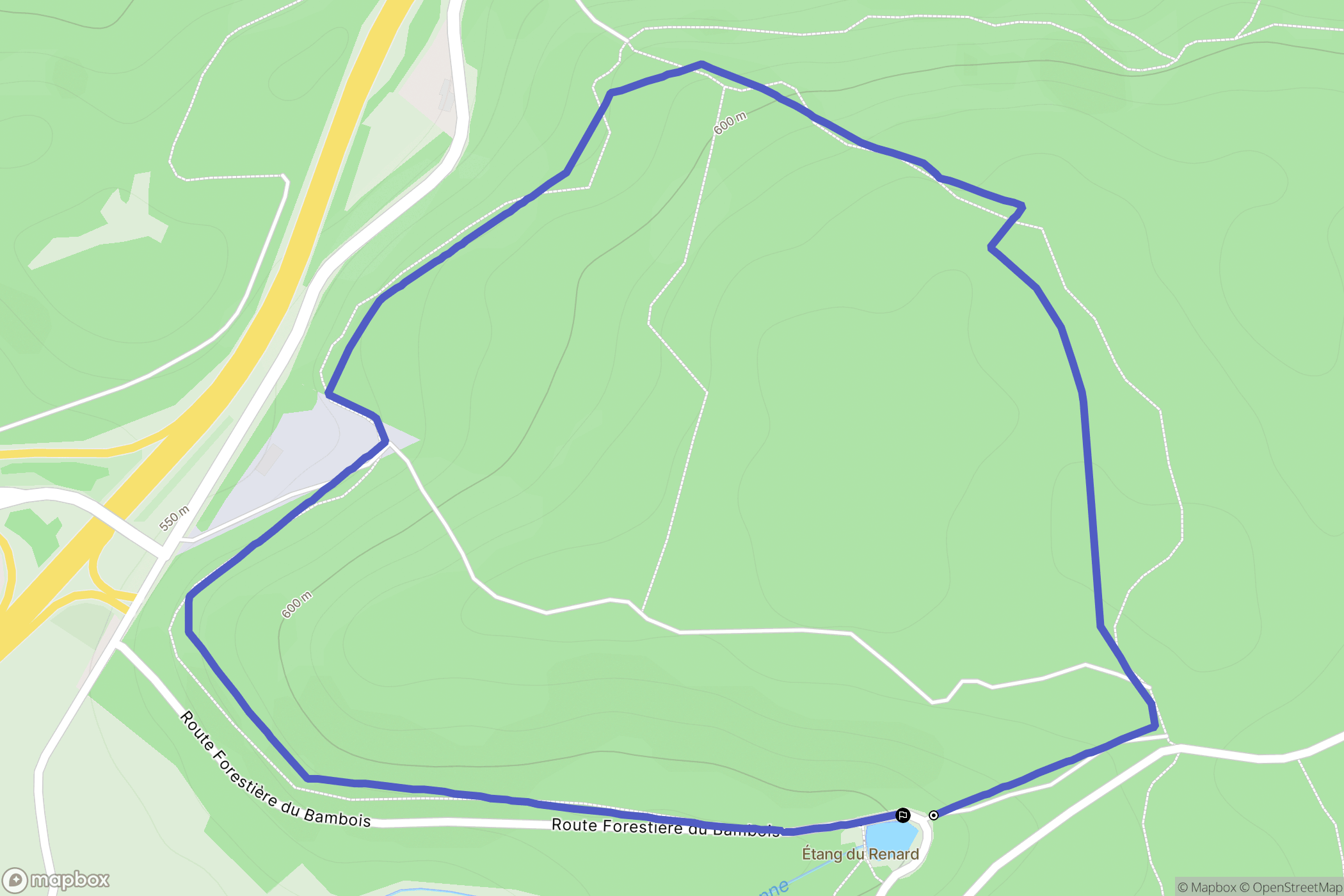 Remiremont : carte du parcours de randonnée - France