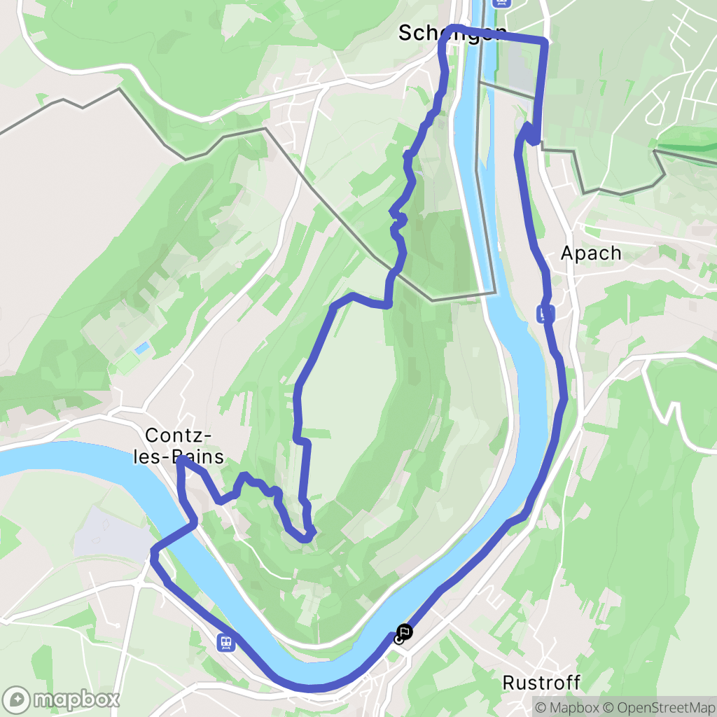 Sierck-les-Bains : carte du parcours de randonnée - France