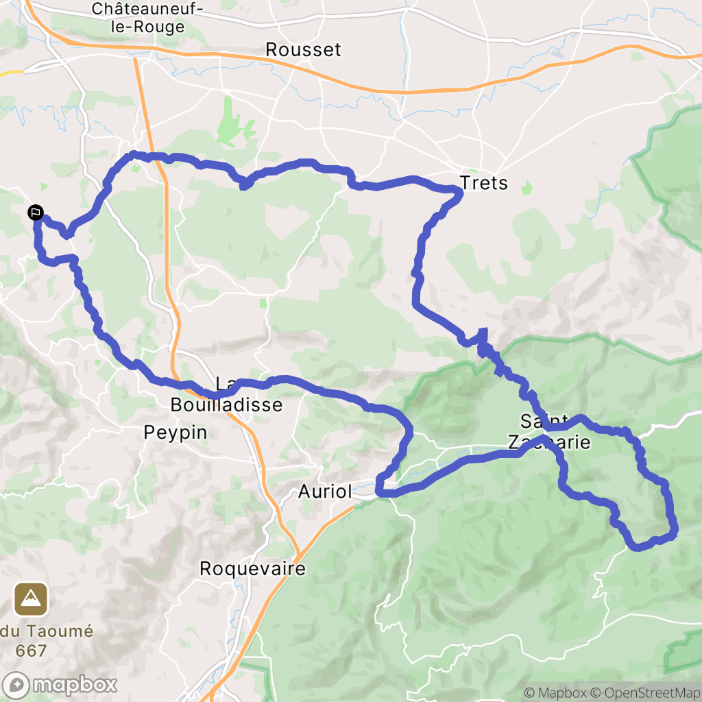 Gardanne : carte du parcours de randonnée - France