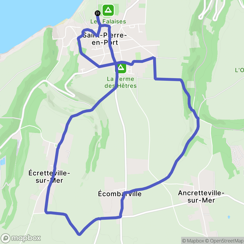 Saint-Pierre-en-Port : carte du parcours de randonnée - France