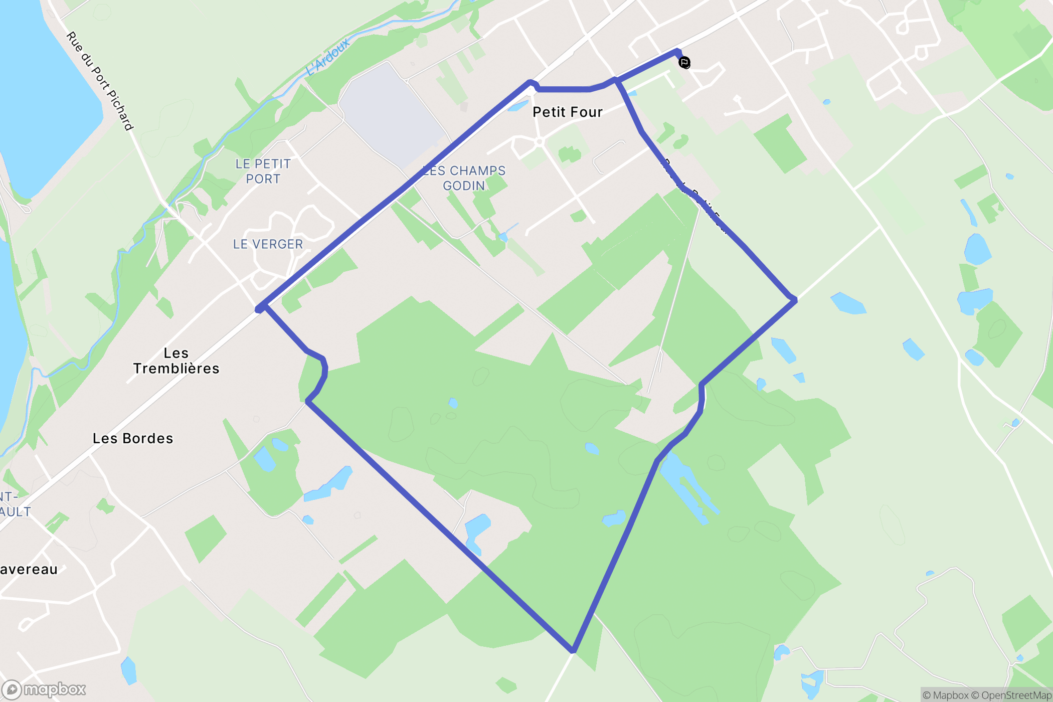 Saint-Laurent-Nouan : carte du parcours de randonnée - France