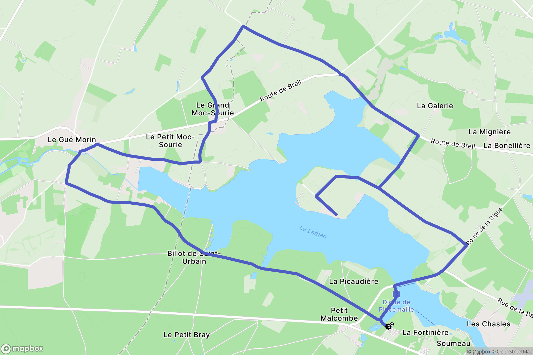 Rillé : carte du parcours de randonnée - France