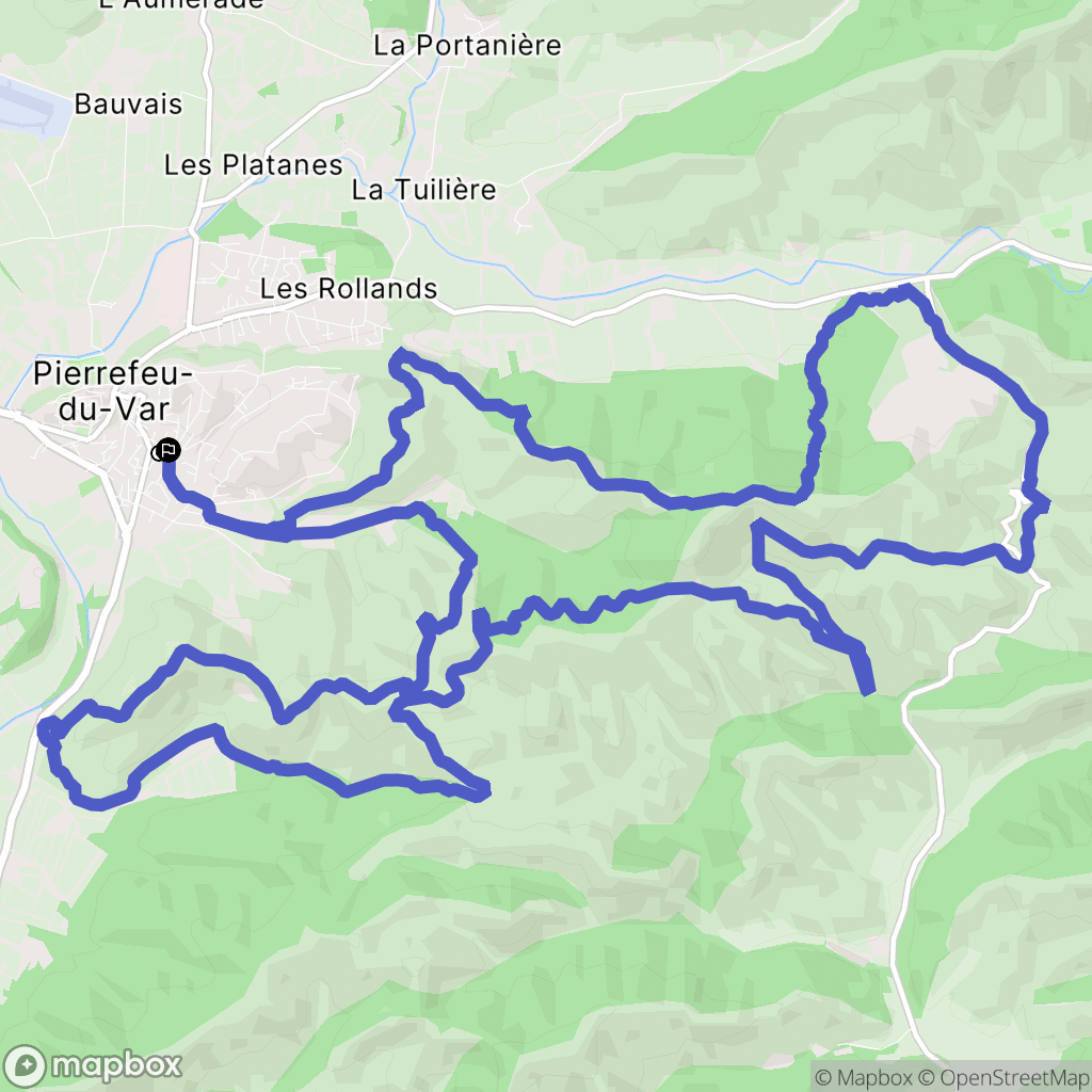 Pierrefeu-du-Var : carte du parcours de randonnée - France