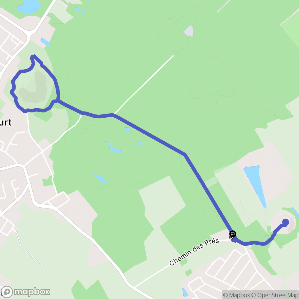 Leforest : carte du parcours de randonnée - France