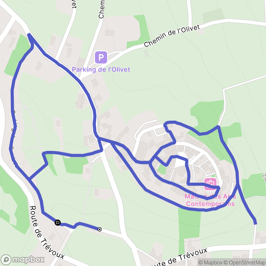 Pérouges : carte du parcours de randonnée - France