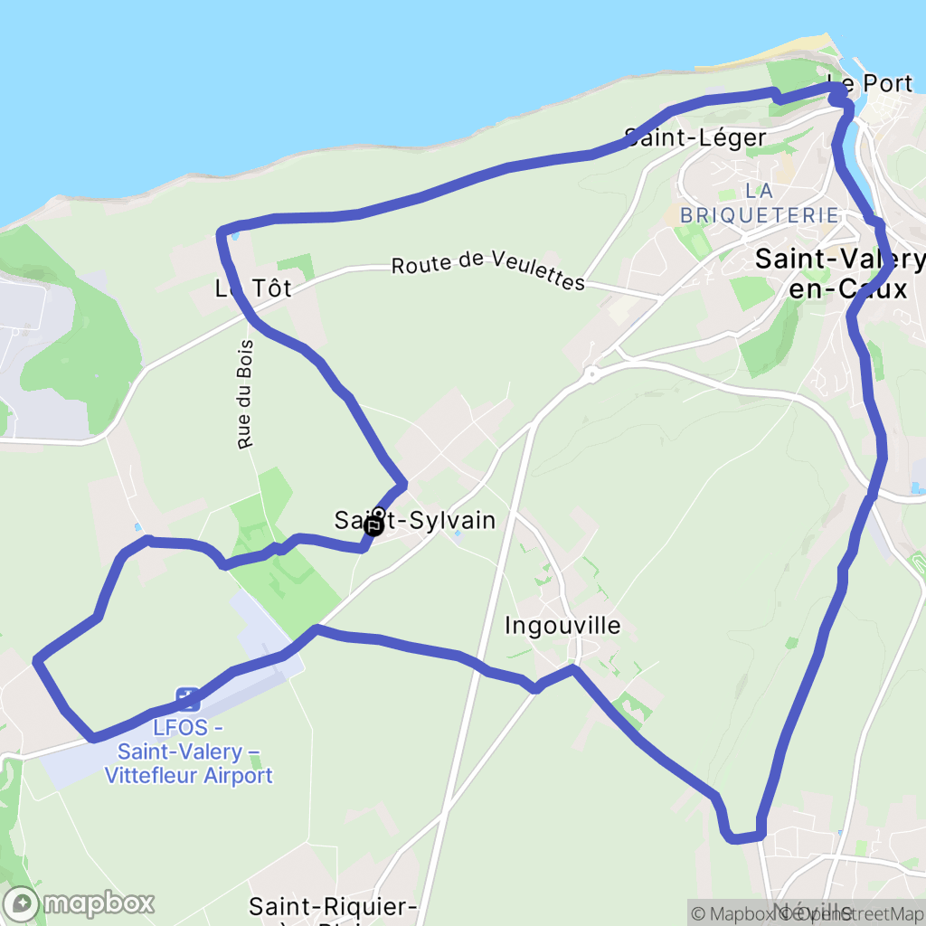 Saint-Sylvain : carte du parcours de randonnée - France