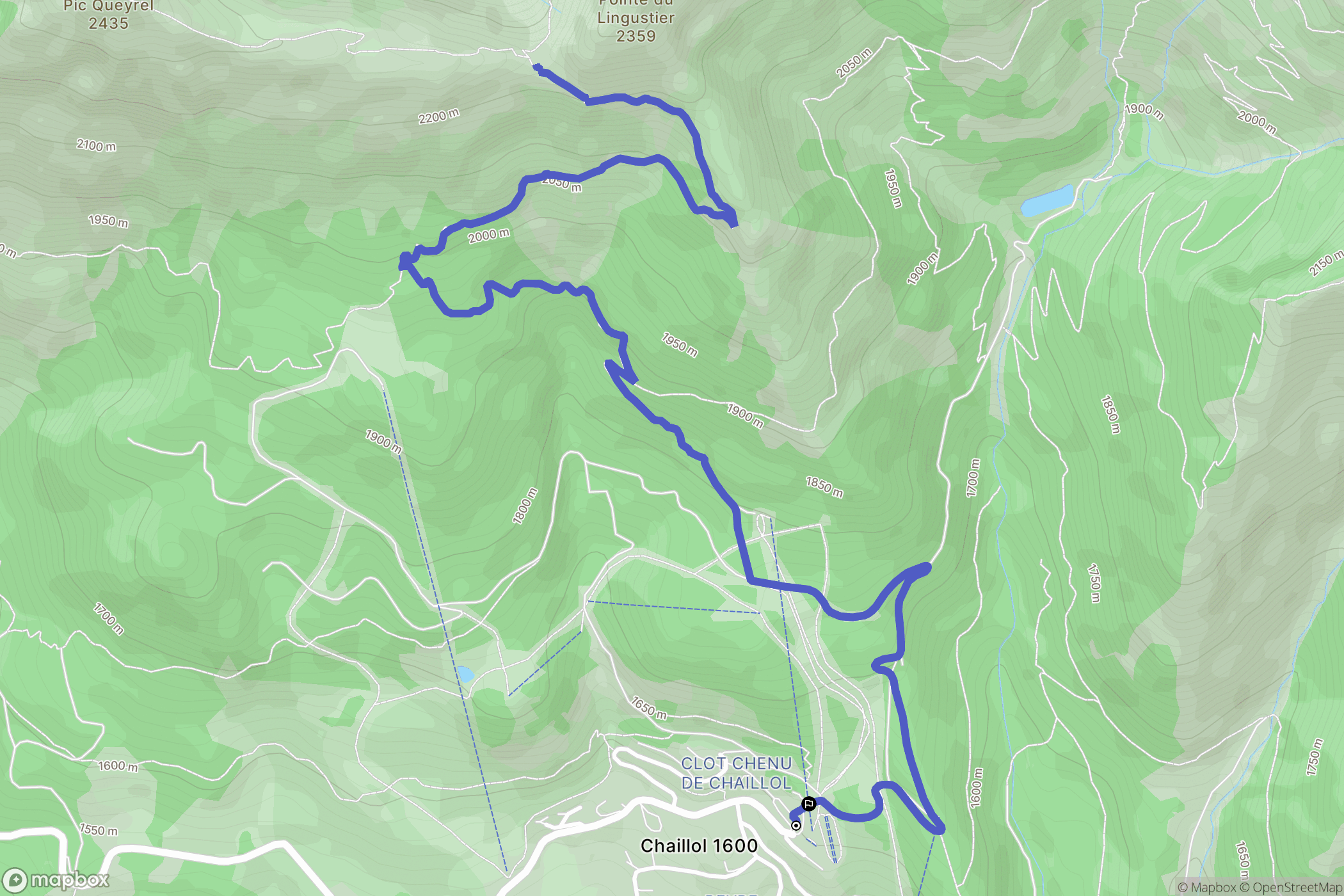 Saint-Michel-de-Chaillol : carte du parcours de randonnée - France