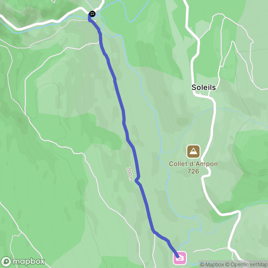Rougon : carte du parcours de randonnée - France