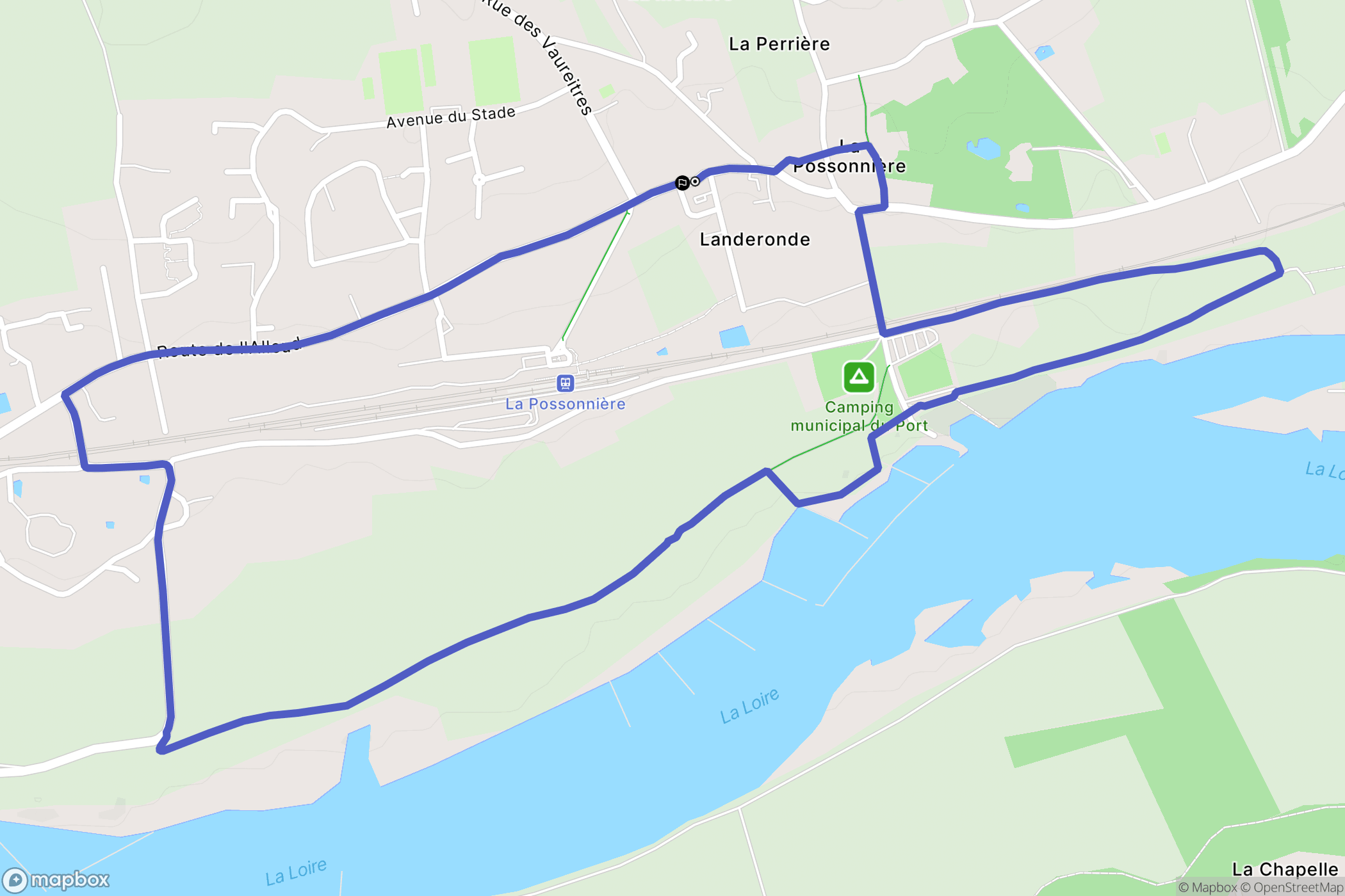 La Possonnière : carte du parcours de randonnée - France