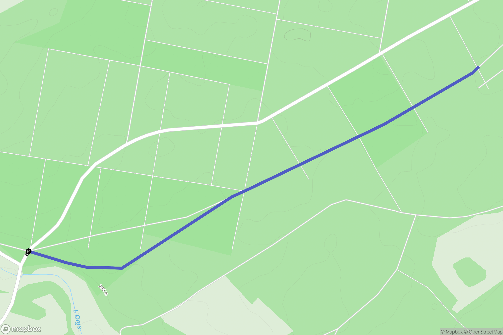 Ligny-en-Barrois : carte du parcours de randonnée - France