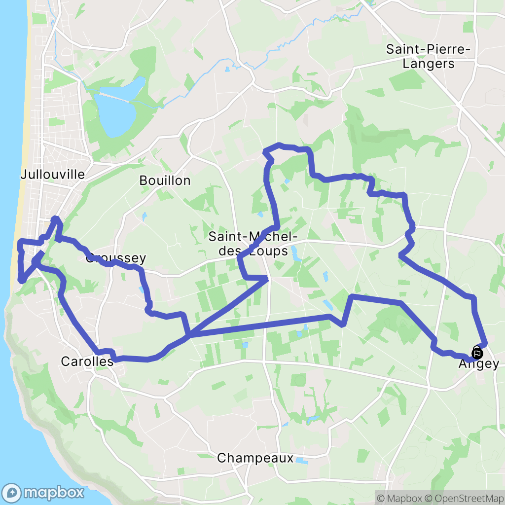 Sartilly-Baie-Bocage : carte du parcours de randonnée - France