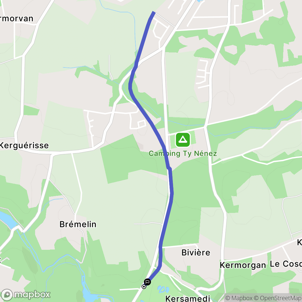 Pont-Scorff : carte du parcours de randonnée - France