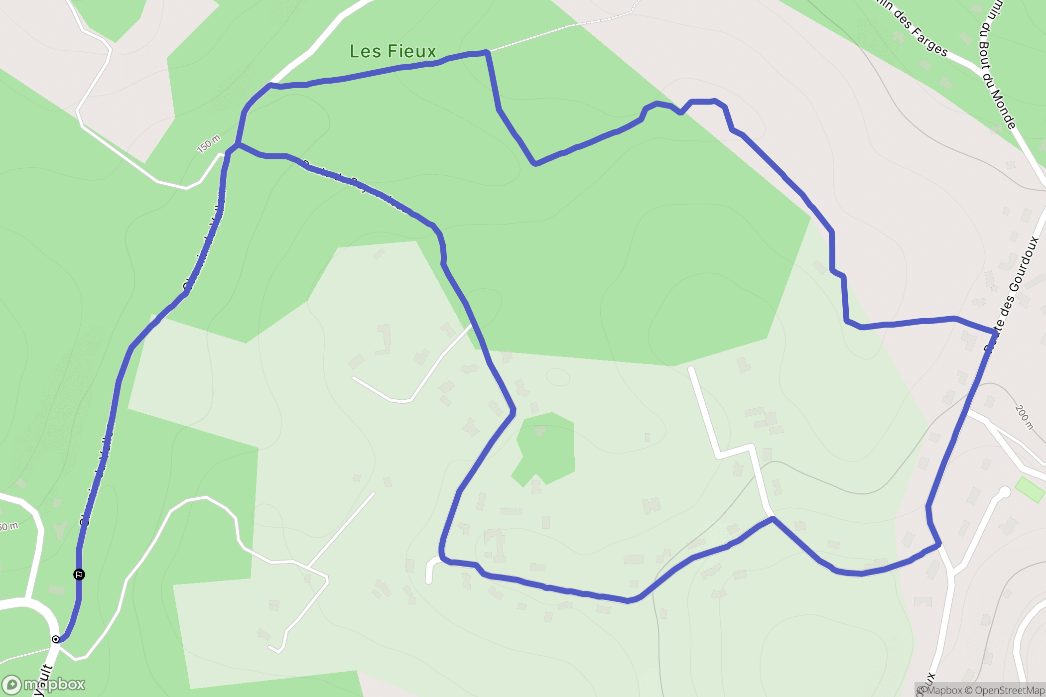 Trélissac : carte du parcours de randonnée - France