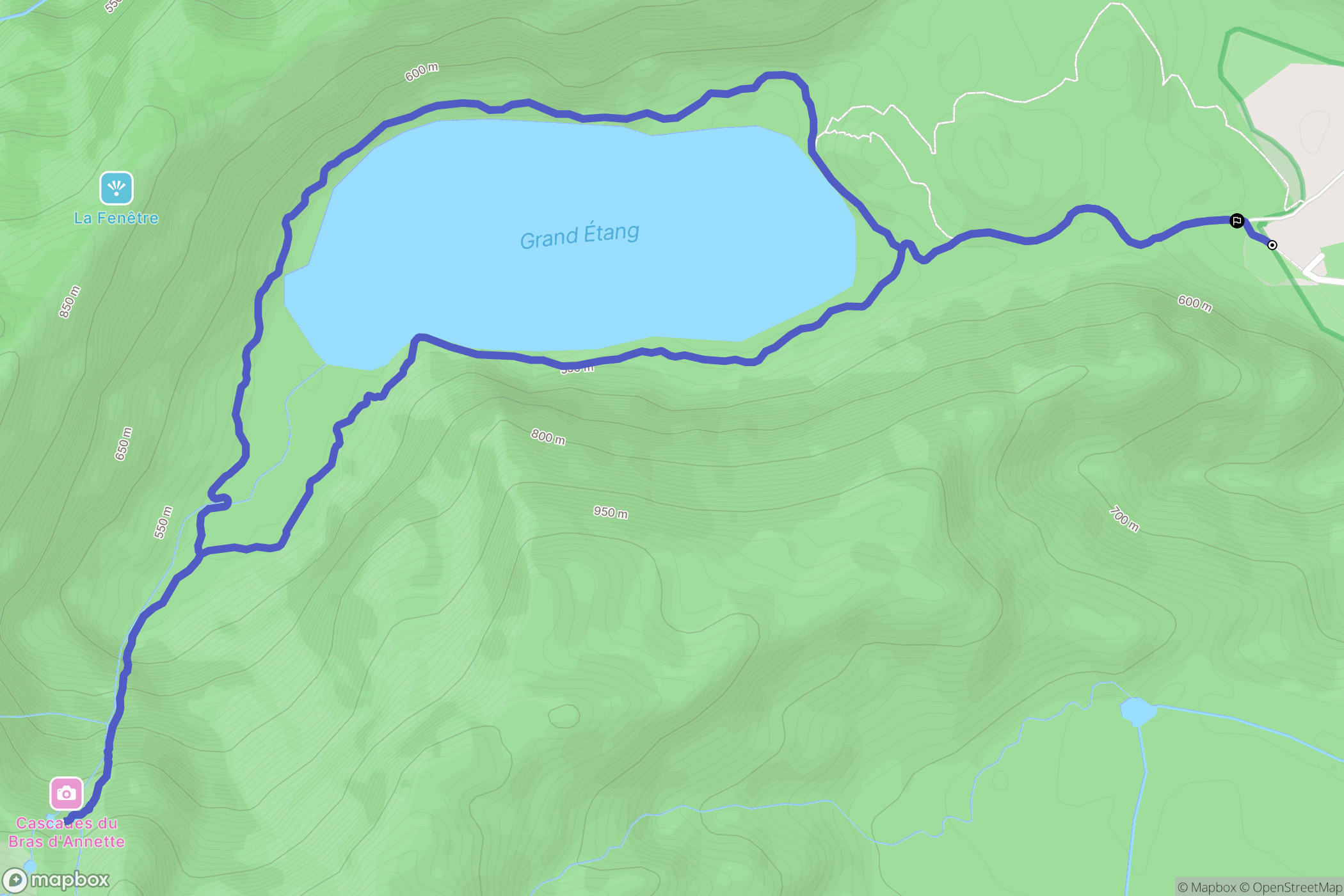 Saint-Benoît : carte du parcours de randonnée - France