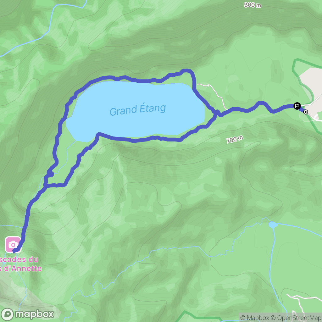Saint-Benoît : carte du parcours de randonnée - France