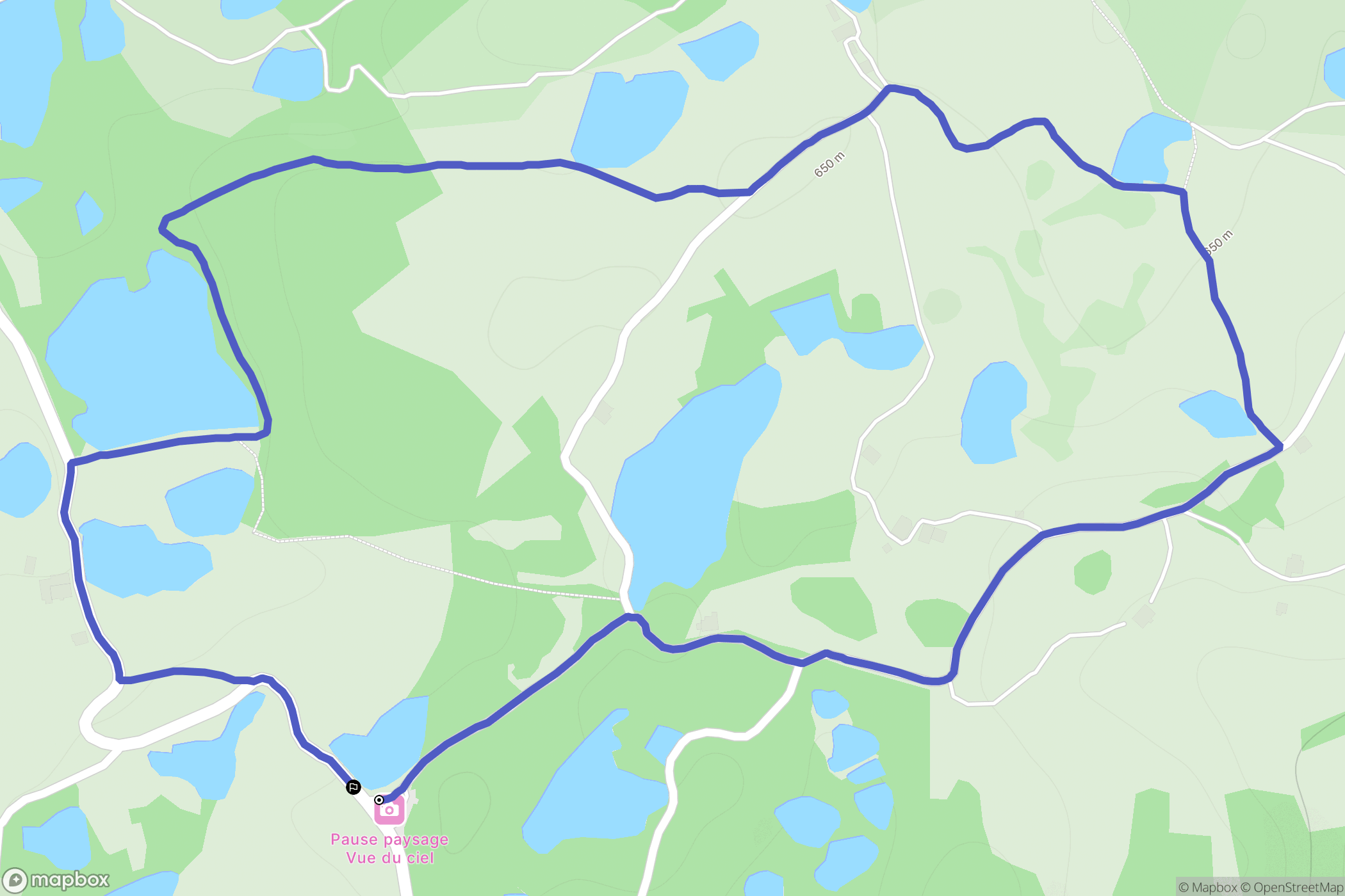 Servance-Miellin : carte du parcours de randonnée - France
