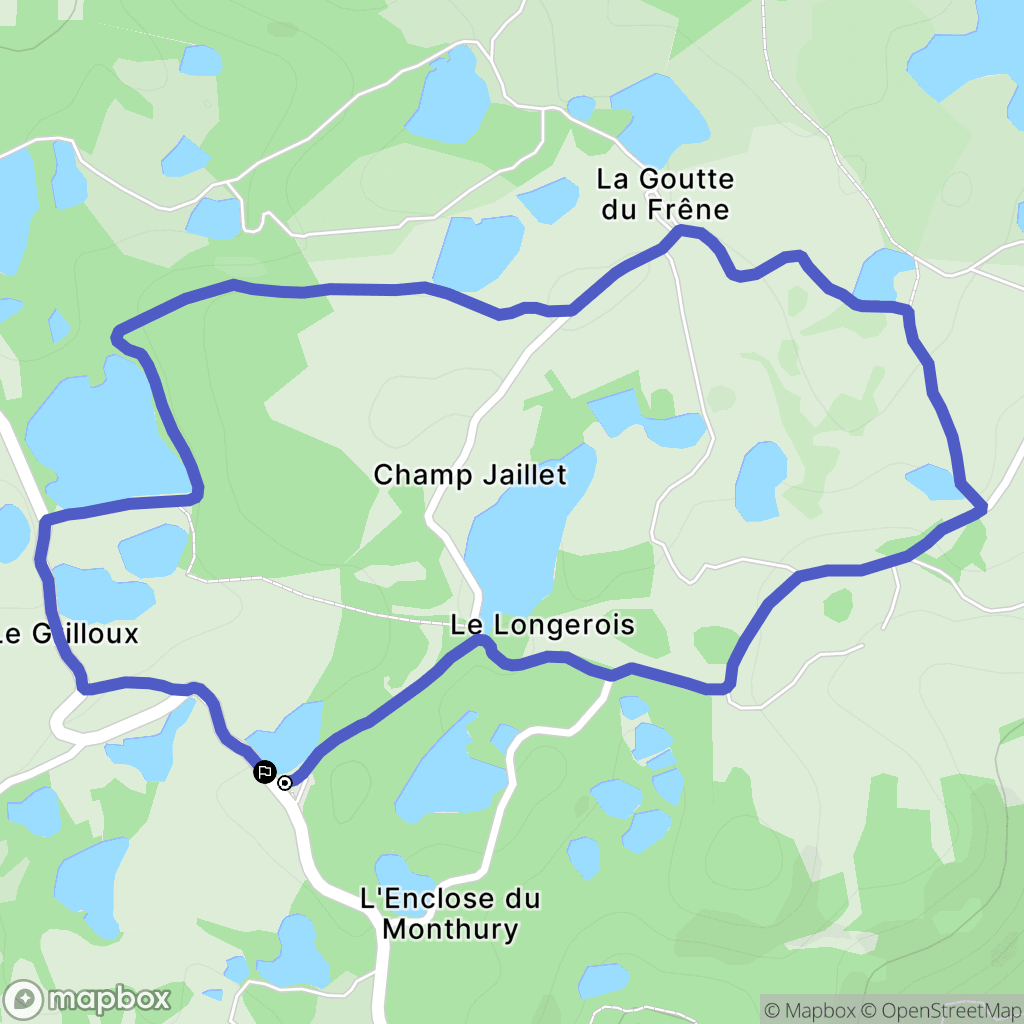 Servance-Miellin : carte du parcours de randonnée - France