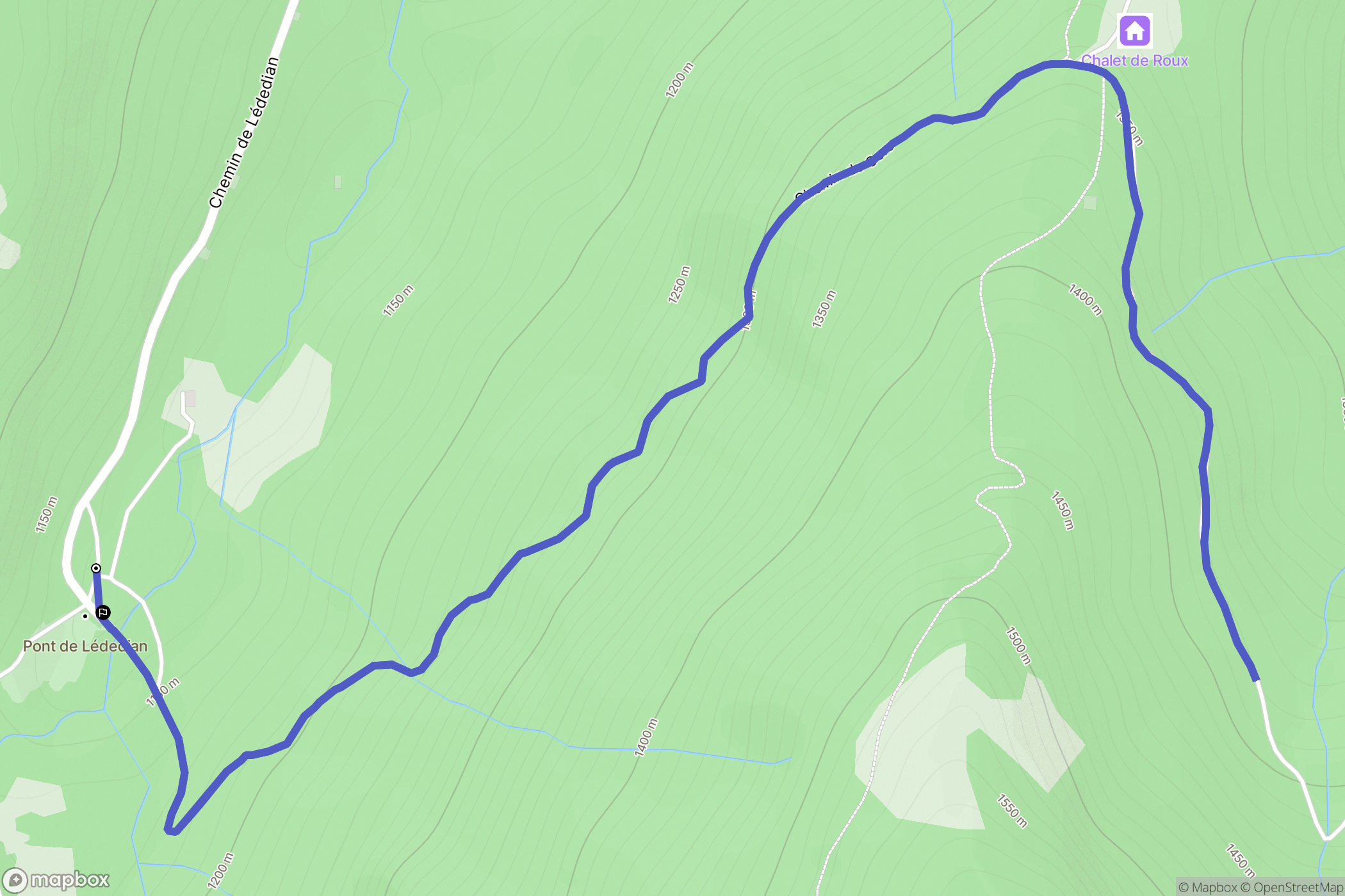 Samoëns : carte du parcours de randonnée - France