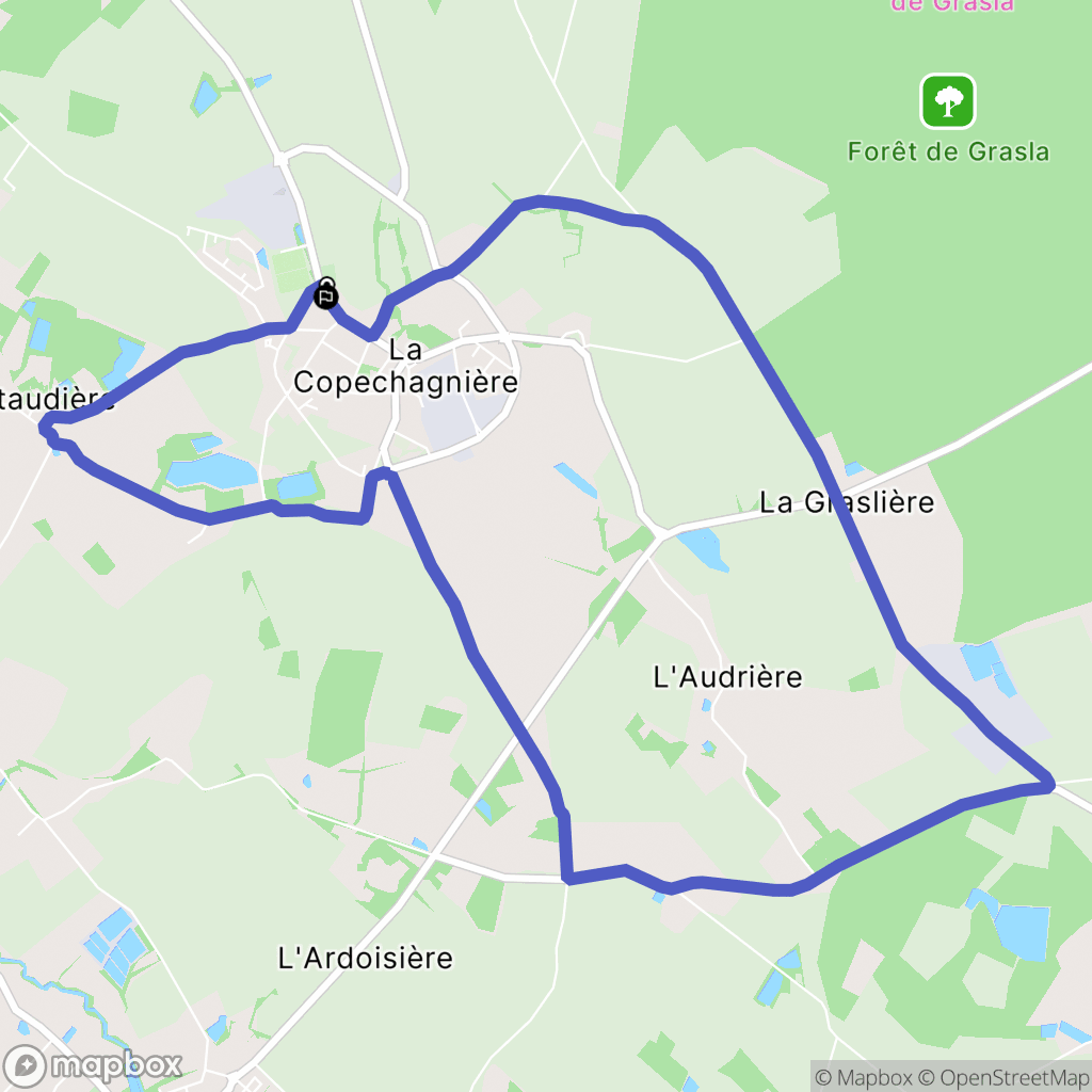 La Copechagnière : carte du parcours de randonnée - France