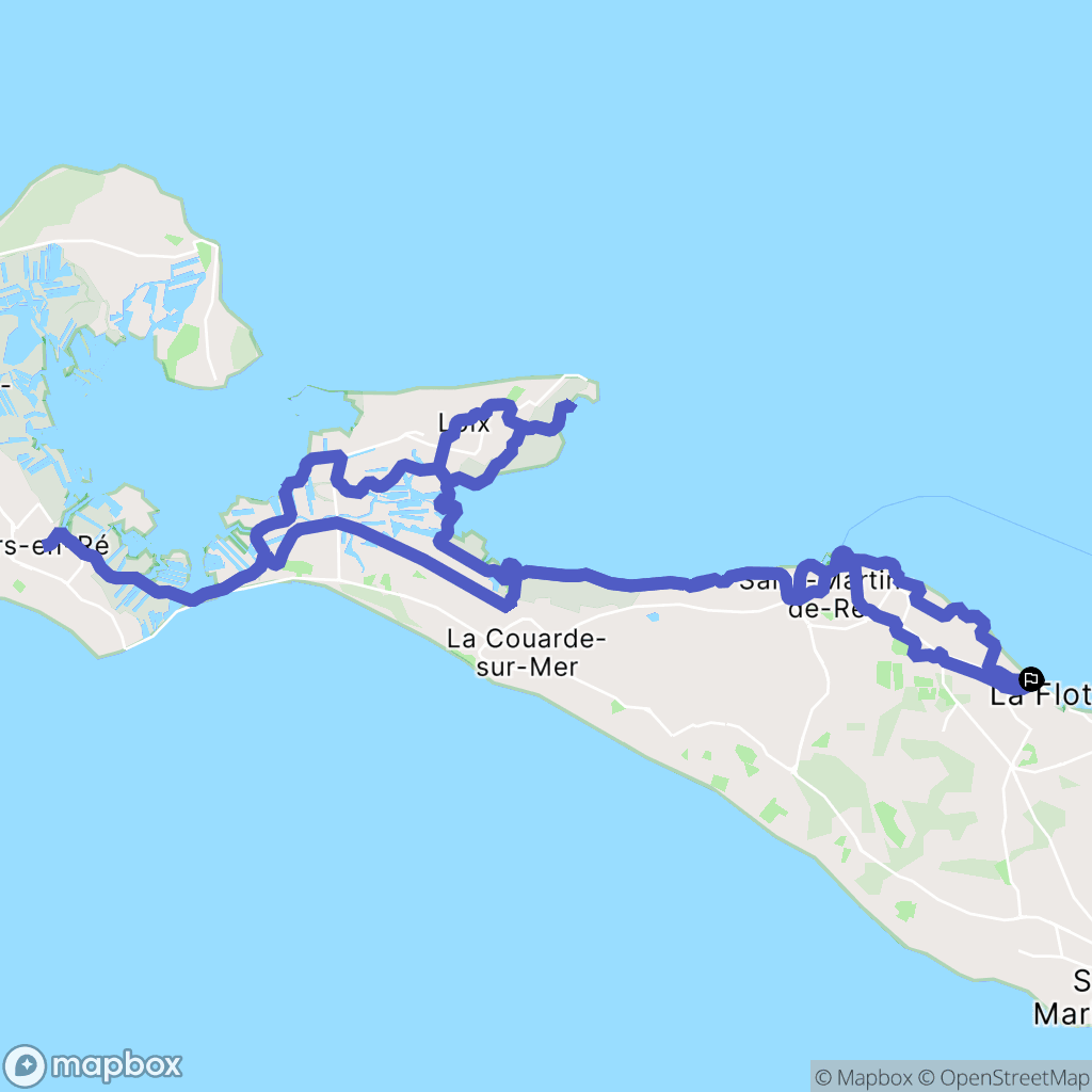 La Flotte : carte du parcours de randonnée - France