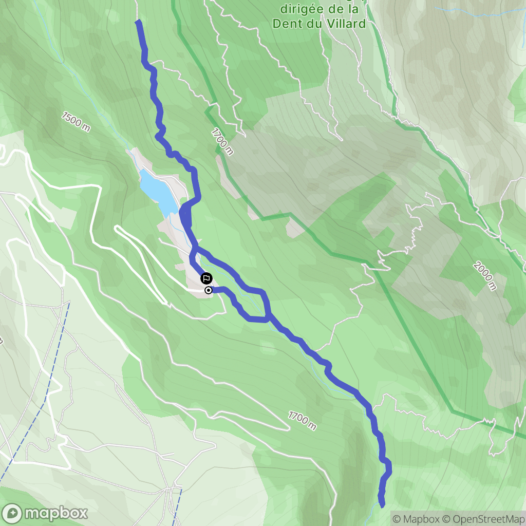Courchevel : carte du parcours de randonnée - France