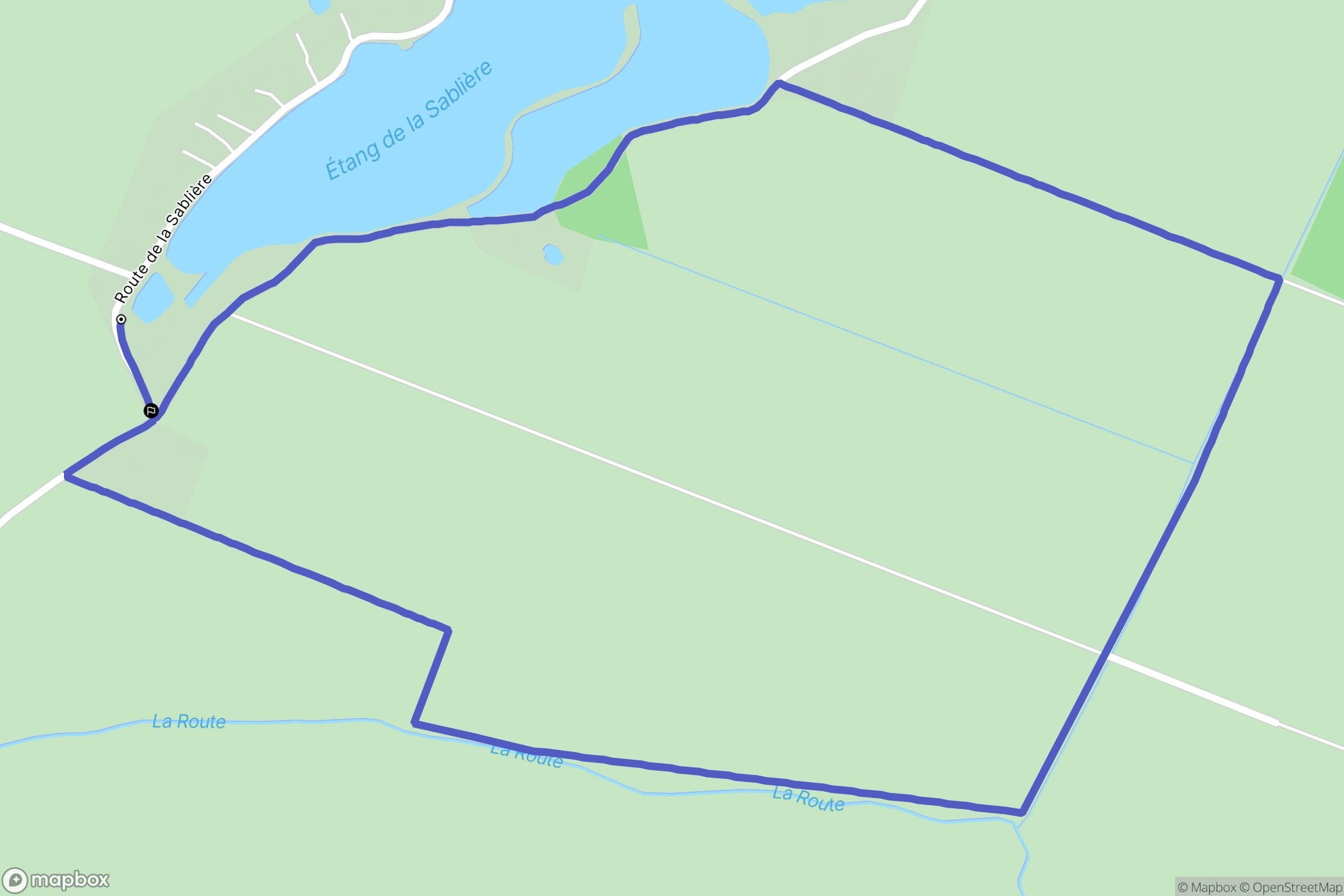 L'Île-d'Elle : carte du parcours de randonnée - France