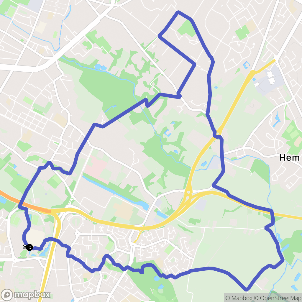 Villeneuve-d'Ascq : carte du parcours de randonnée - France