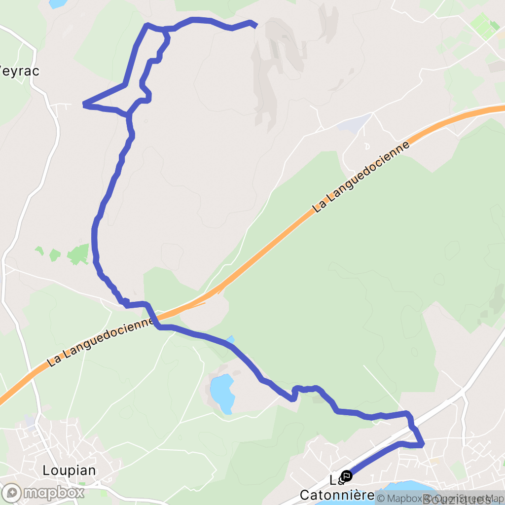 Bouzigues : carte du parcours de randonnée - France