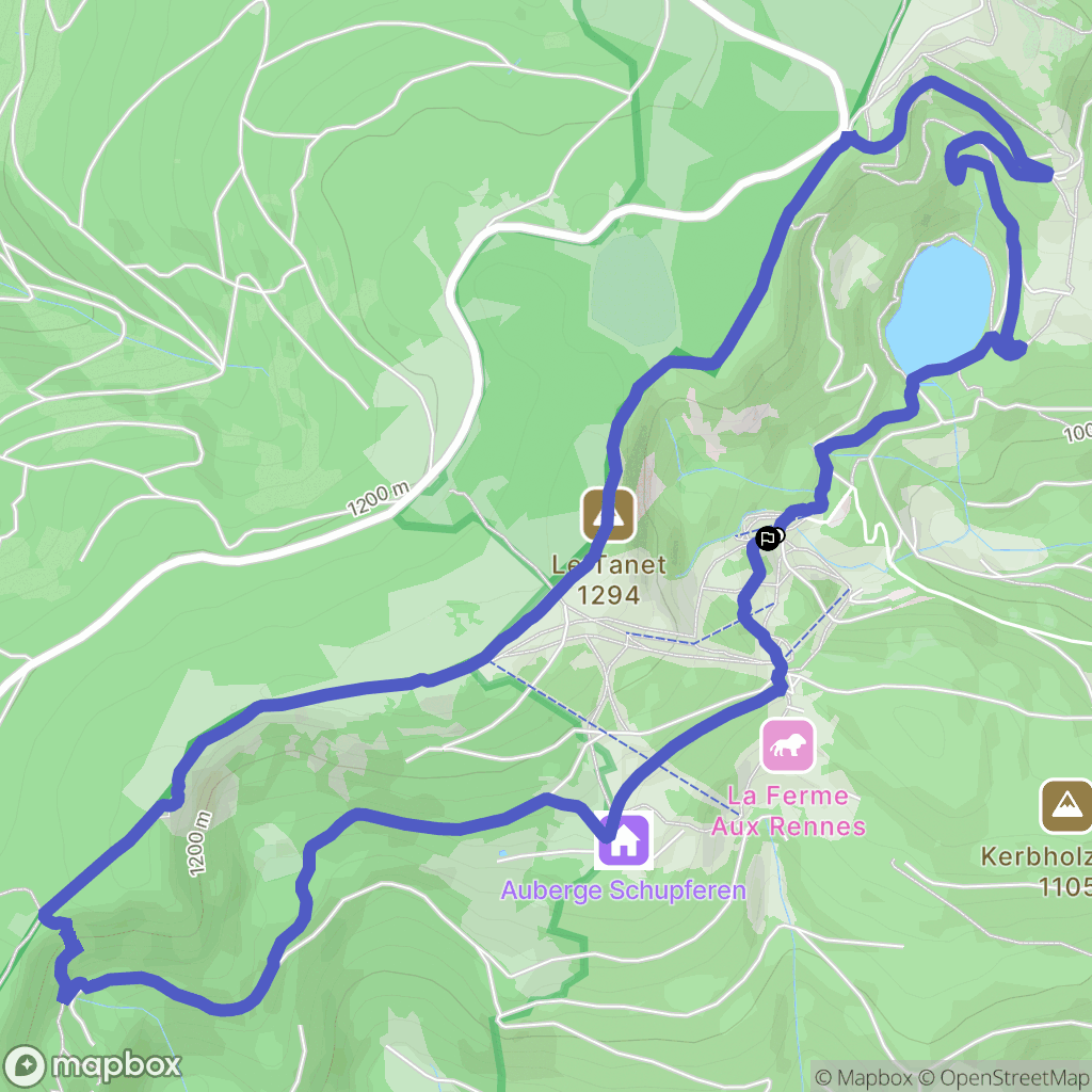 Soultzeren : carte du parcours de randonnée - France