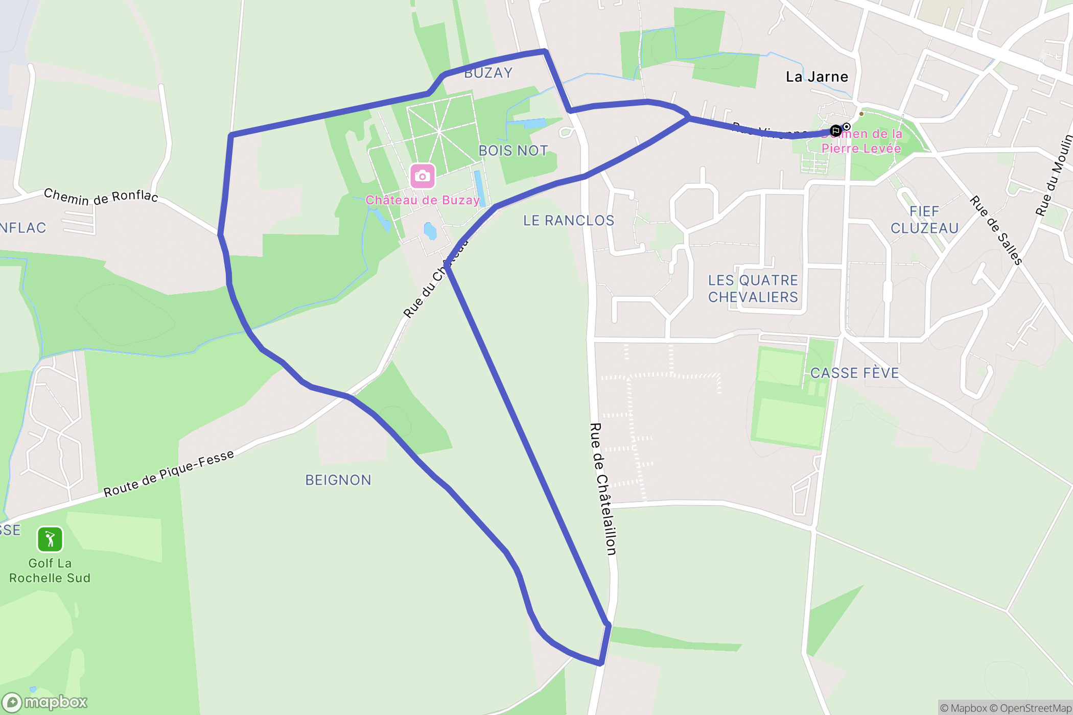 La Jarne : carte du parcours de randonnée - France
