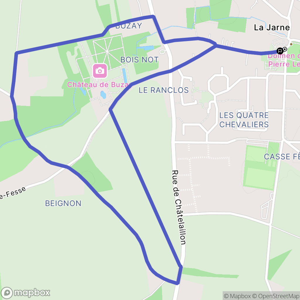 La Jarne : carte du parcours de randonnée - France