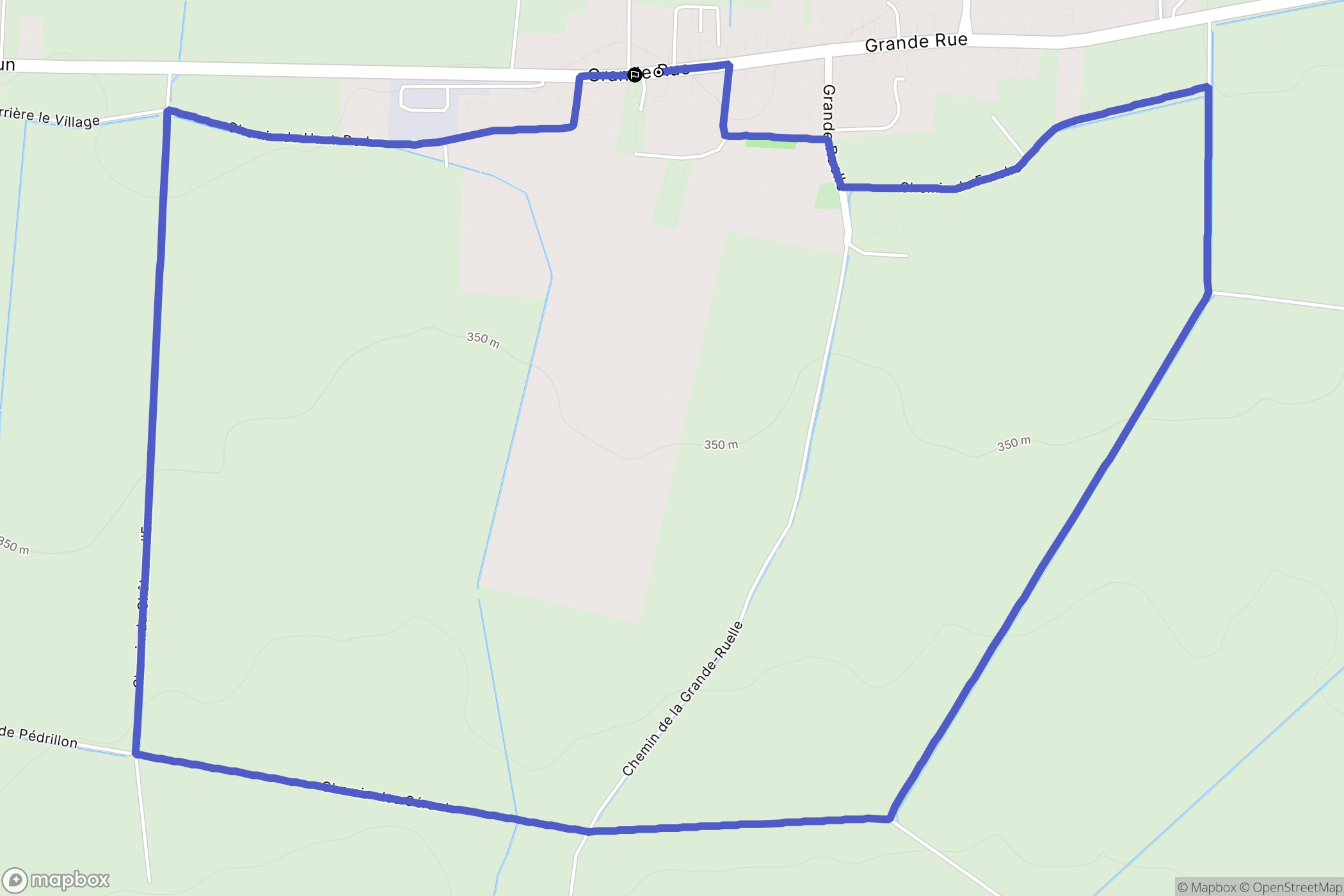 Dombasle-en-Xaintois : carte du parcours de randonnée - France