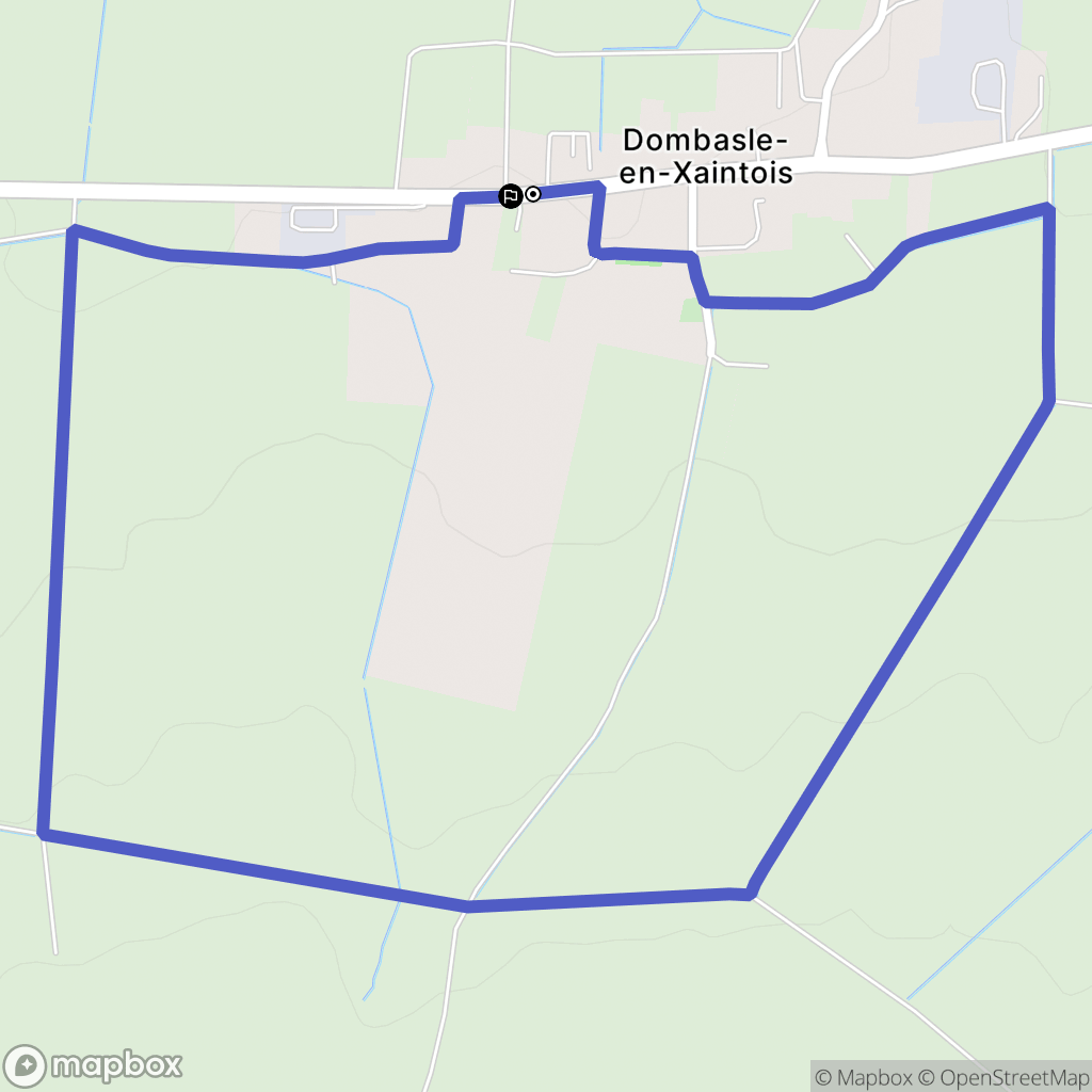 Dombasle-en-Xaintois : carte du parcours de randonnée - France