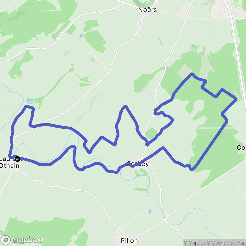 Saint-Laurent-sur-Othain : carte du parcours de randonnée - France