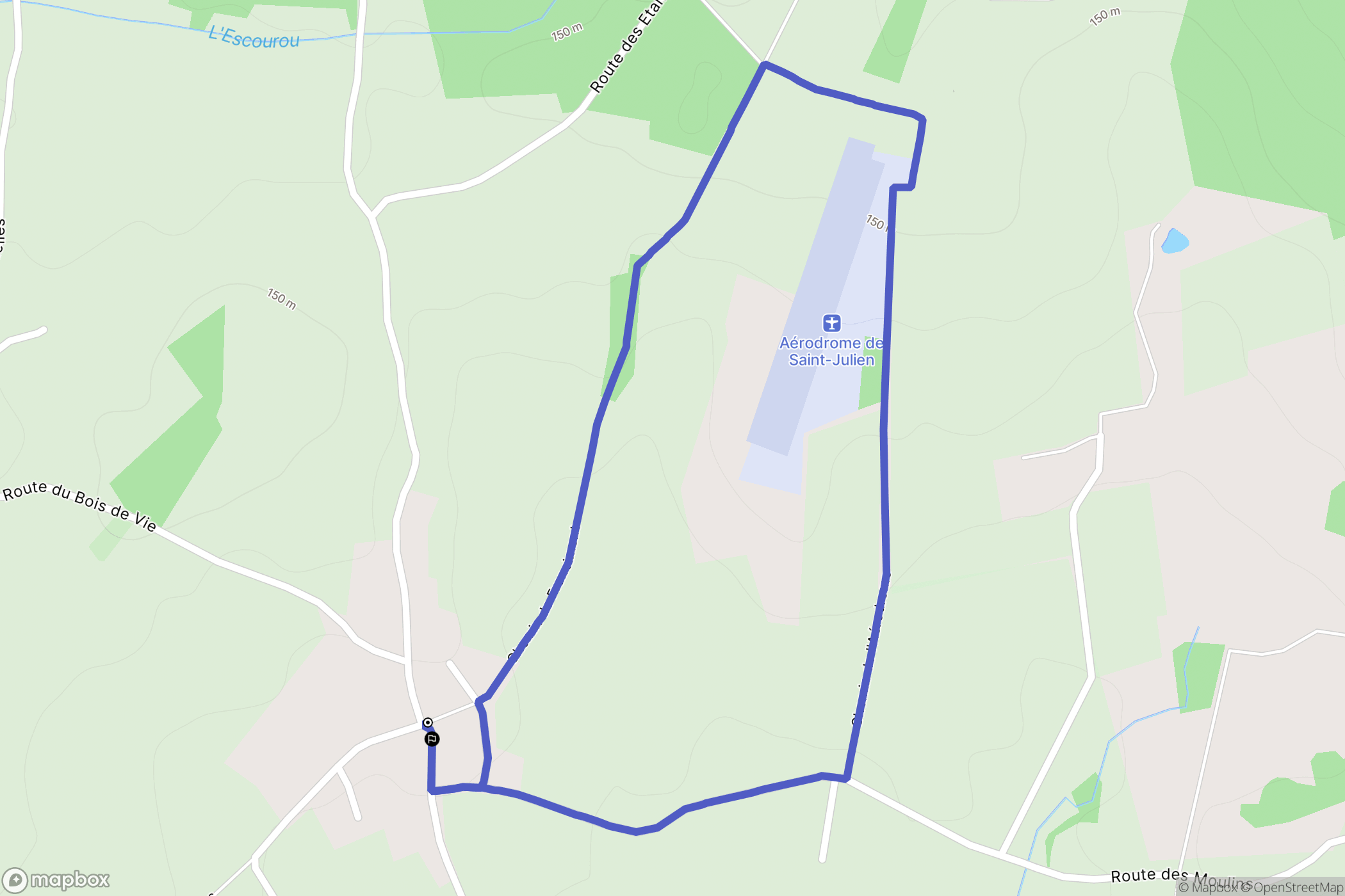 Saint-Julien-Innocence-Eulalie : carte du parcours de randonnée - France
