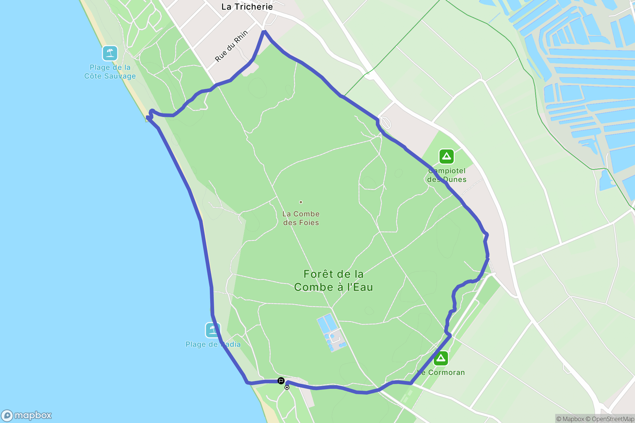 Ars-en-Ré : carte du parcours de randonnée - France