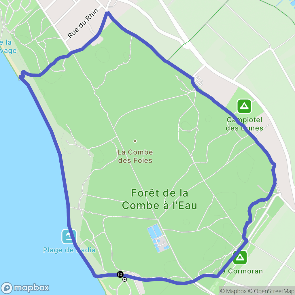 Ars-en-Ré : carte du parcours de randonnée - France