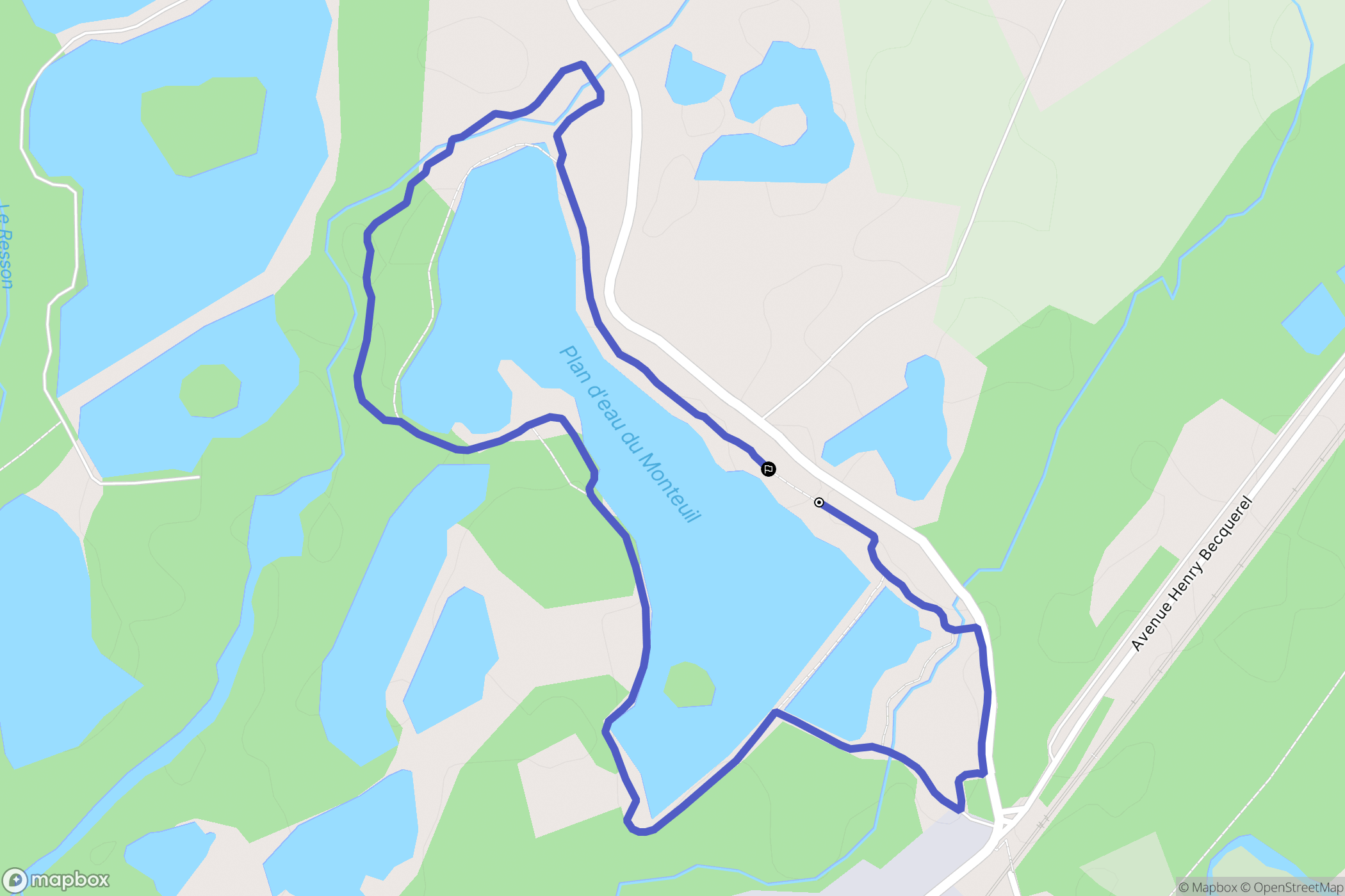 Nogent-sur-Seine : carte du parcours de randonnée - France
