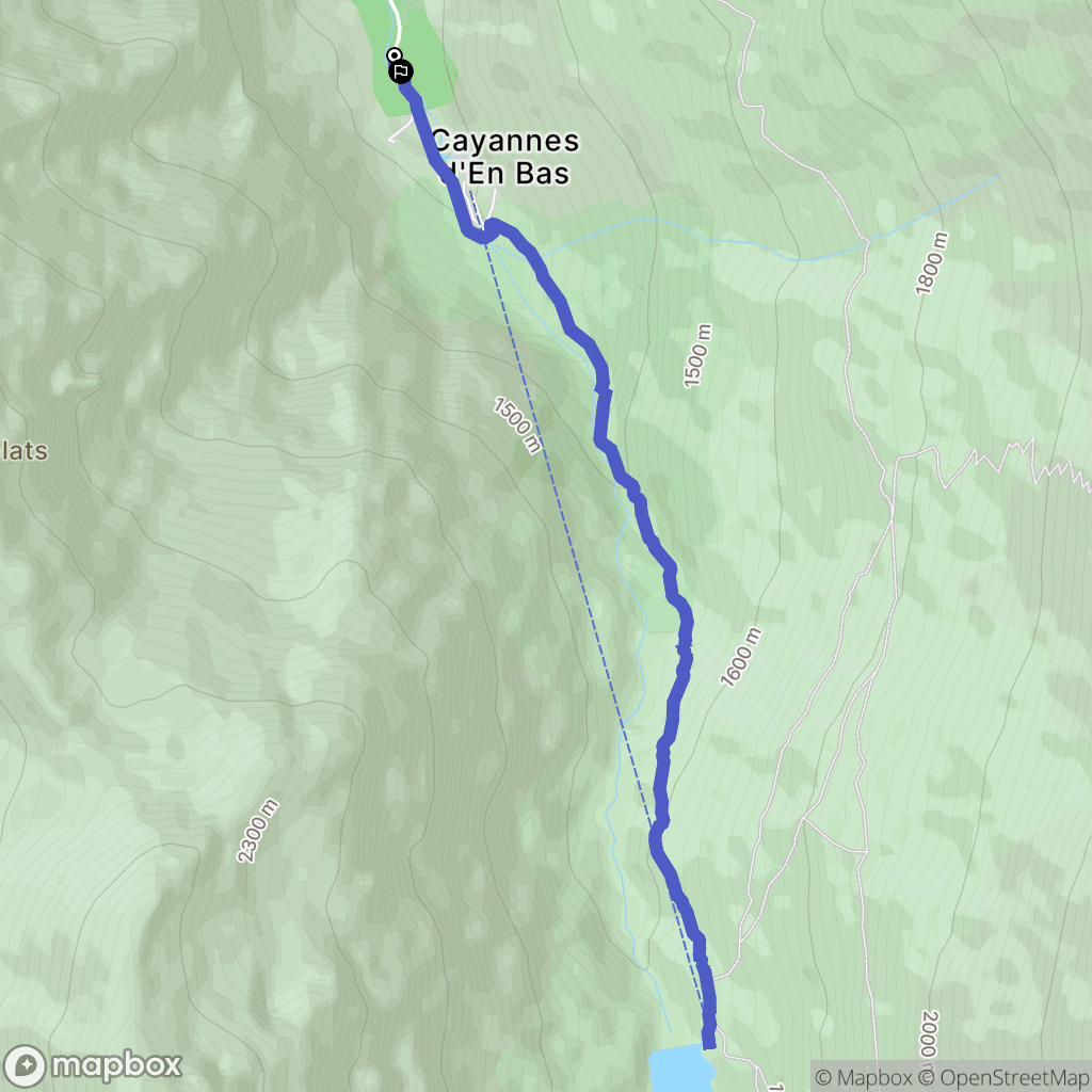 Auzat : carte du parcours de randonnée - France