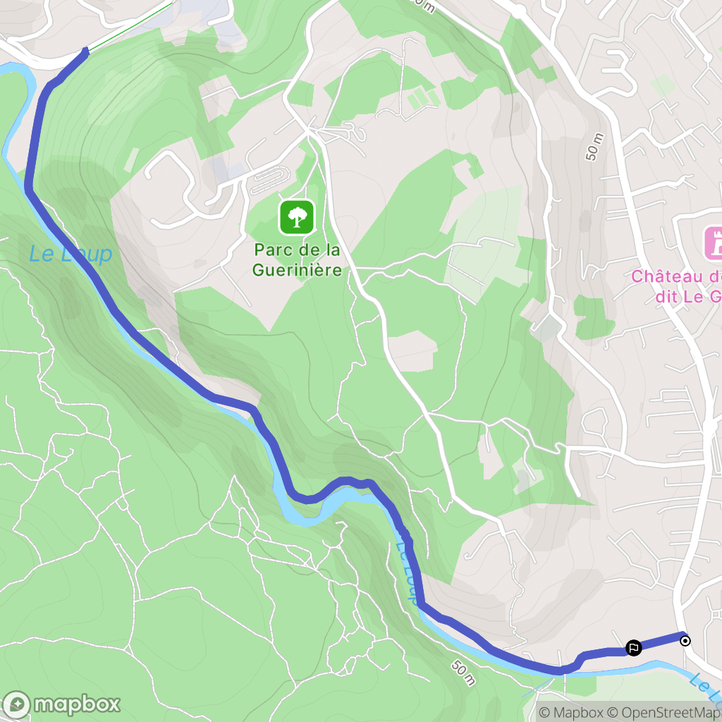 La Colle-sur-Loup : carte du parcours de randonnée - France