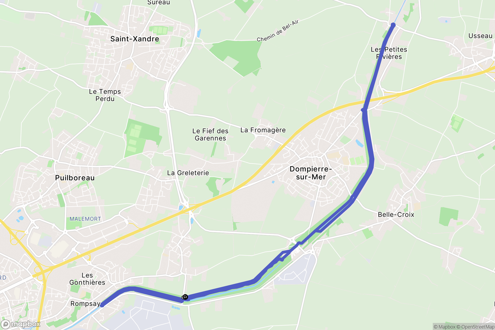 Rompsay : carte du parcours de randonnée - France