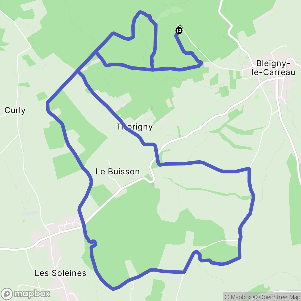 Bleigny-le-Carreau : carte du parcours de randonnée - France