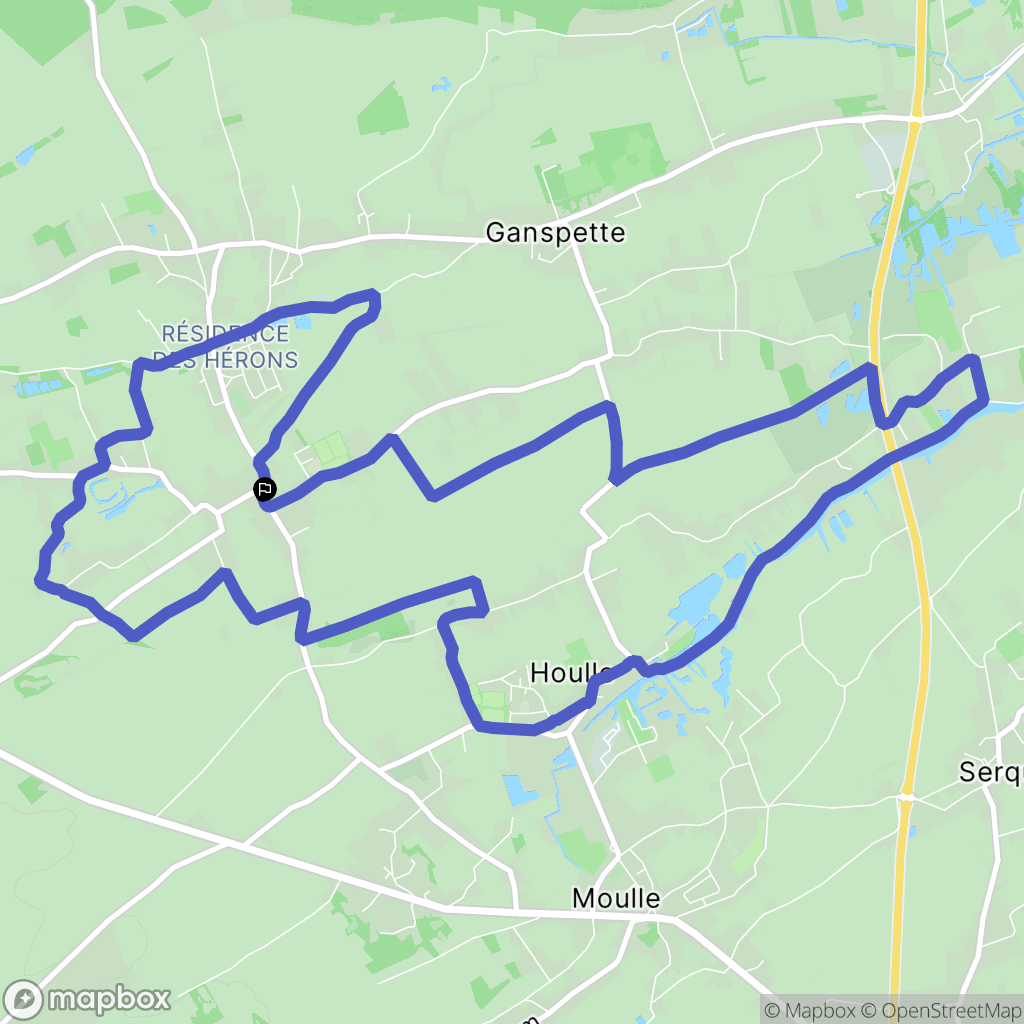Éperlecques : carte du parcours de randonnée - France