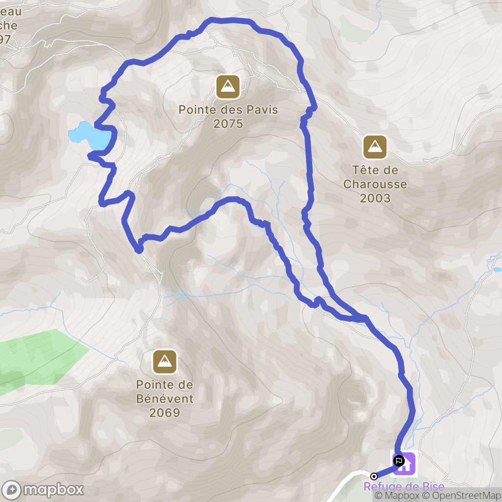 La Chapelle-d'Abondance : carte du parcours de randonnée - France