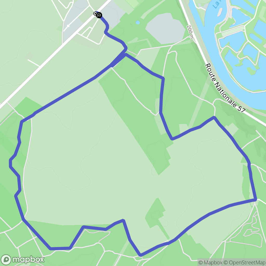 Dieulouard : carte du parcours de randonnée - France