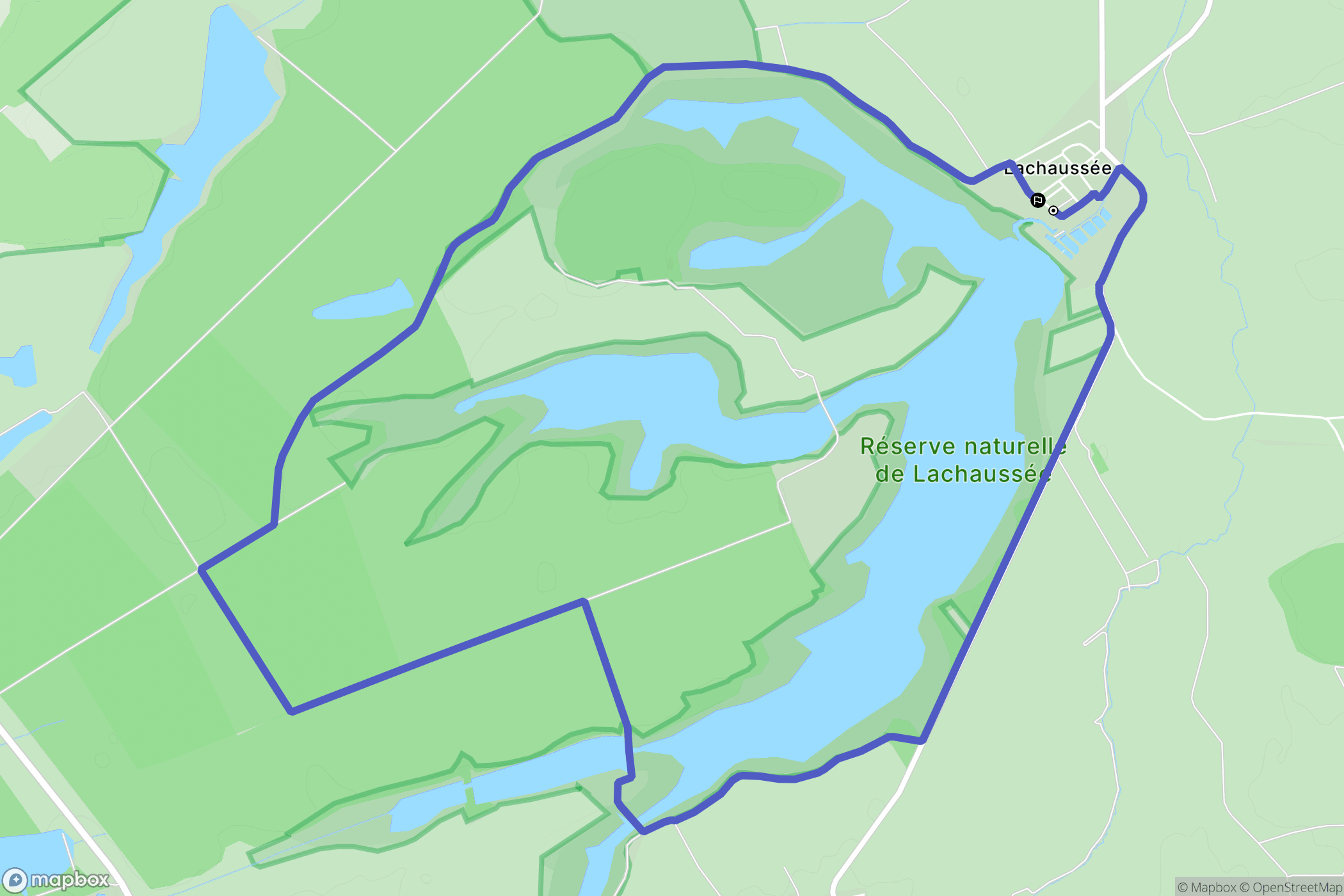 Lachaussée : carte du parcours de randonnée - France
