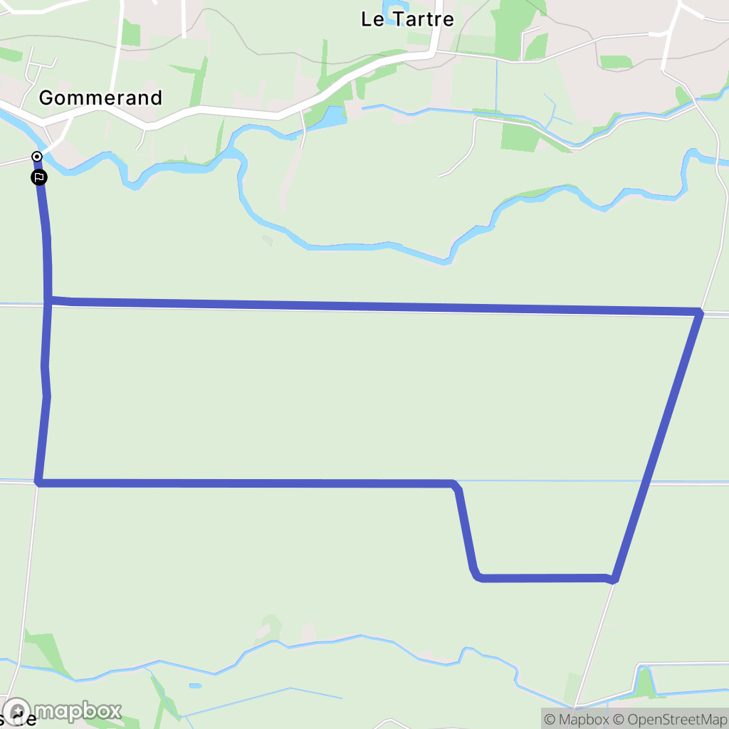 Le Tartre : carte du parcours de randonnée - France