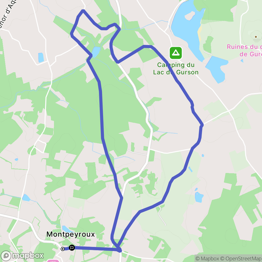 Montpeyroux : carte du parcours de randonnée - France
