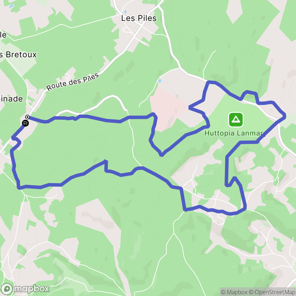 Cornille : carte du parcours de randonnée - France